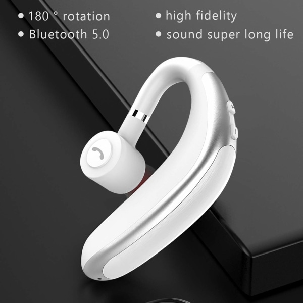 In-Ear High Power Super Long Standby Business Sport -kuulokkeet (valkoinen)