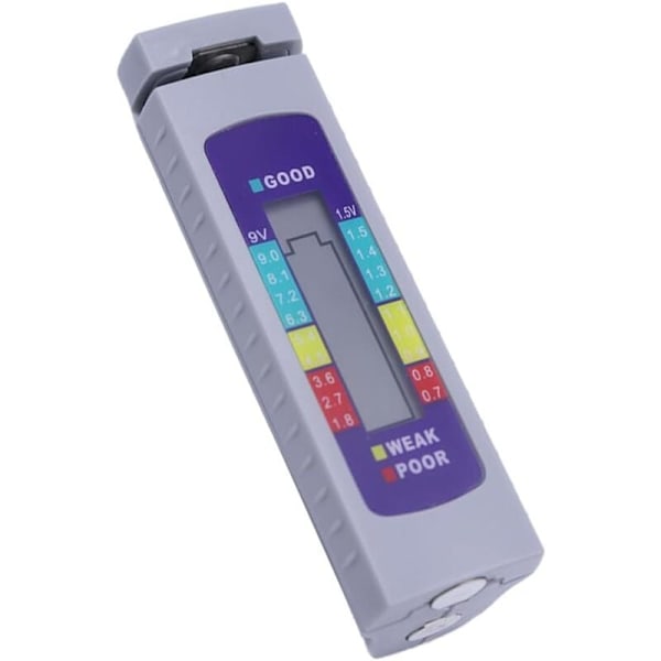 Digitaalinen paristotesteri, digitaalinen paristotesteri LCD-näytöllä, pieni ja yksinkertainen paristotesteri 1,5 V (AA AAA -nappi) ja 9 V paristoille