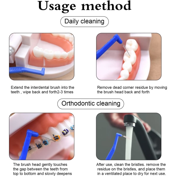 20 stk Interdental børster Oral Dental Hygiene Floss Brush Dental