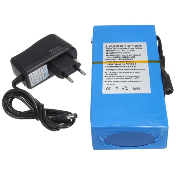 20000mAh lithium-ion super genopladeligt batteri + strømforsyning europæisk stik