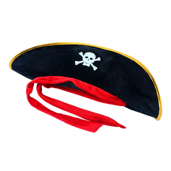 Pirate Hat Eye Patch Caribbean Captain Lapset ja aikuiset (C