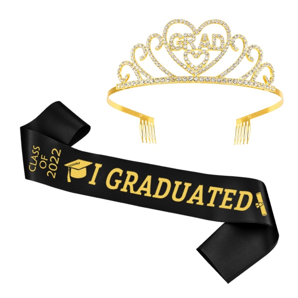 2023 Graduate Hat med Stole Graduation Sash for Graduation Party Gift