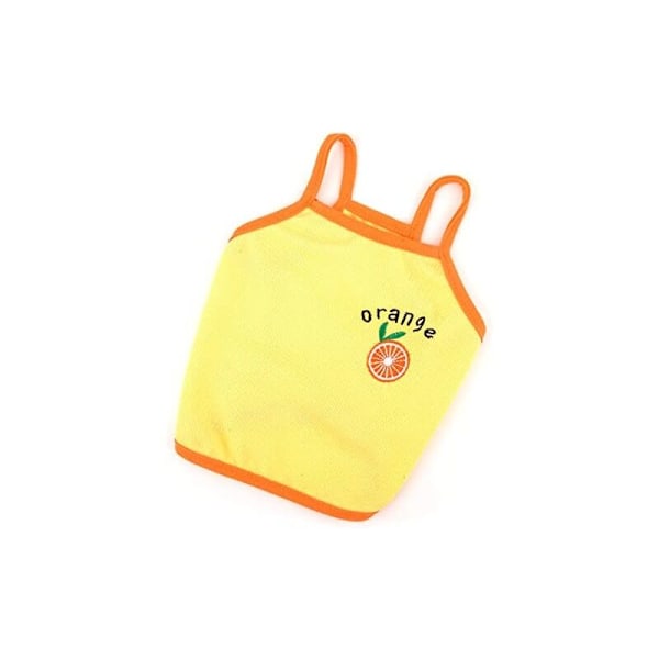 13x27x13cm Bomulds tøj til husdyr - T-shirt til lille hund - Hunde t-shirt og broderet kat - Sød Åndbar Strikket Vest - Sommer Med