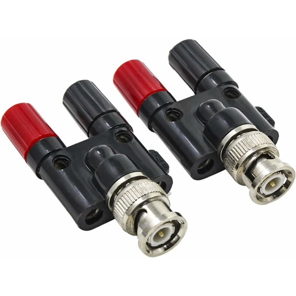 BNC han-stik til dobbelt 4 mm stikadapter Bananstik Audio-stik Audio-stik 2 stk.