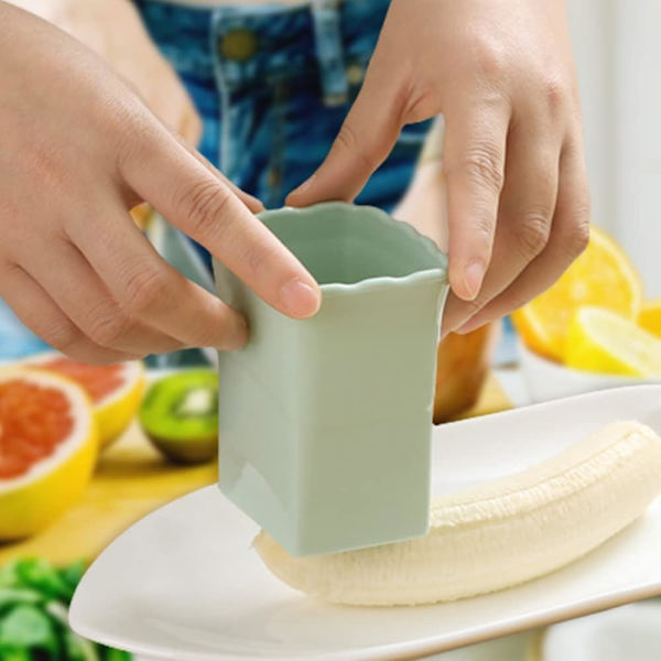 3-delad koppskivare, fruktskivare, äggskivare, rostfritt stål, jordgubbsskivare, snabb tillverkning av frukt- och grönsakssalladsskärare, grön