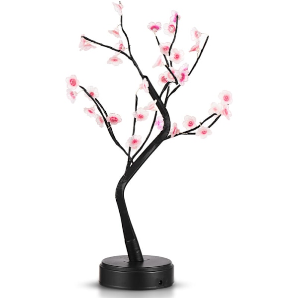 Sakuraträdslampa, 18 tum (ungefär 45,7 cm) 36 LED Bonsai Trädlampa, Batteri / USB-driven Dekorativ nattlampa, Julklapp