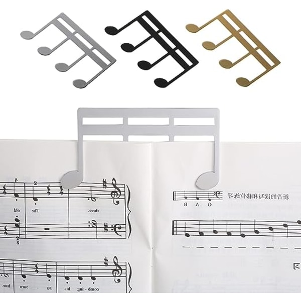 Musiknotemappe (guld), dagbogsmusikbogsmappe, klavertryksmappe, musikpartiturmappe