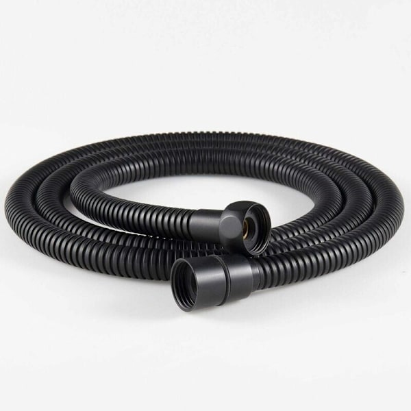 Flexibel duschslang i rostfritt stål 1,5 m, mässingskopplingar, anti-pilitment duschrör, flexibel-noir duschslang 1
