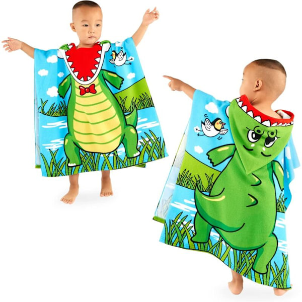 Badhandduk för baby, strandhandduk, tjockare barnhandduk med huva för flickor - sötaste handduksponchon för poolen