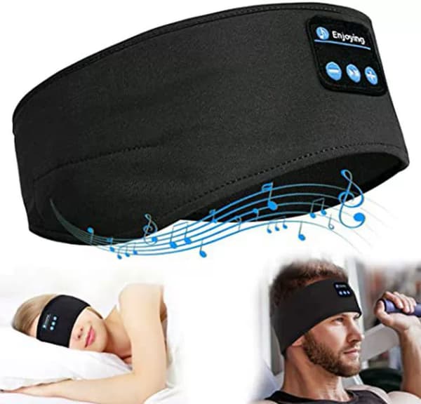 Bluetooth Sleep Headband - Indbyggede HD Stereo Højttalere, Ultra-Bløde Trådløse Hovedtelefoner til Søvn, Perfekt Gave til Ham/Hende