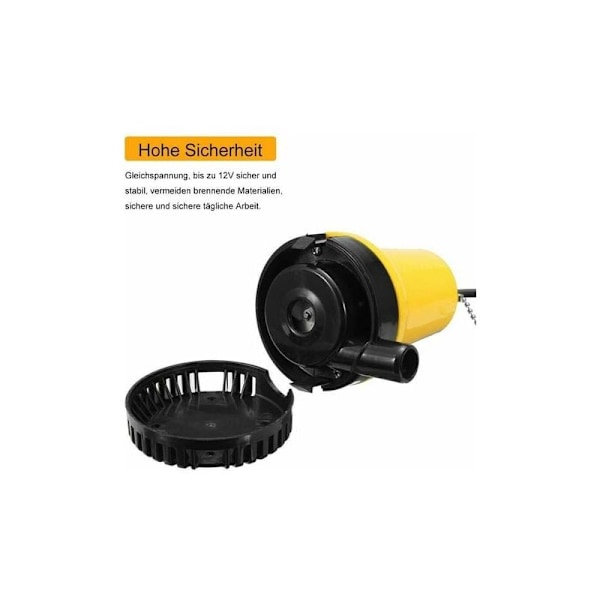 Vesipumppu tyhjennyspumppu DC DC 12V 50W 4200l/h upotettava pumppu kaivoon tyhjennyspumppu uima-allas upotettava pumppu uima-altaalle, kellariin, lammikkoon 2,3 m kaapelilla p