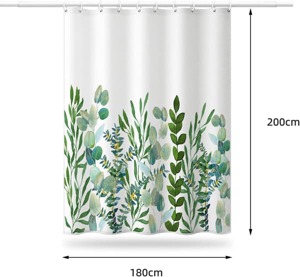 Mildew Proof Bruseforhæng 180x200cm, Maskinvaskbart Bruseforhæng, Boheme-Stil Polyester Bruseforhæng (180_x_200_cm)