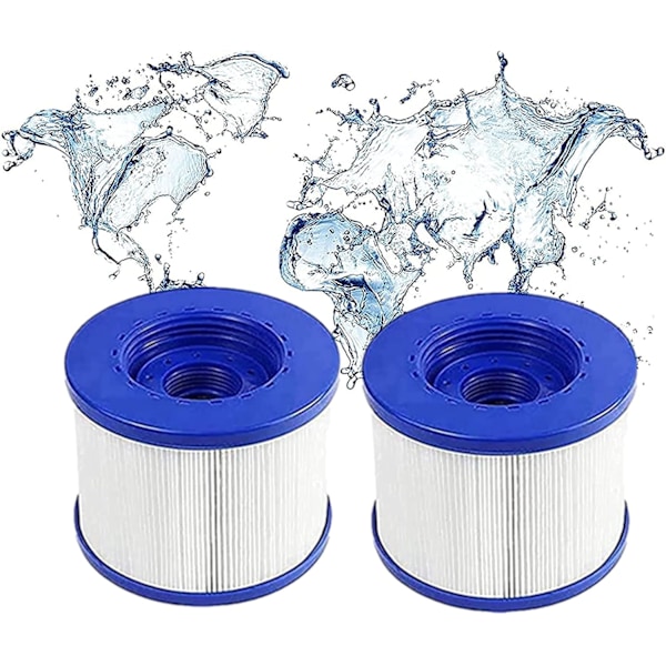 2-pack Ersättningsfilterpatroner för badtunna/spa med gänga för Spa-N1407535/Filter för Mspa, för spapool-filterunderhållssats