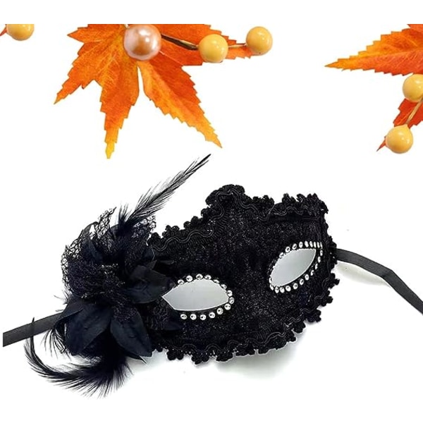 Sett med 4 Halloween Carnival Masker Sexy Prom Masker Dame Masker