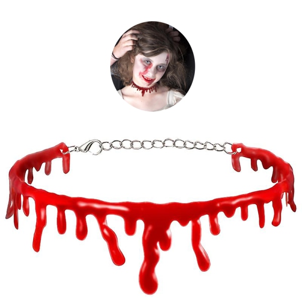 2 kpl Halloween-verin kaulakorut naisille Choker-kaulakorut Halloween-juhlat DIY-koristeet Kauhutarvikkeet Lasten lelulahja Haunted House