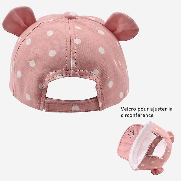 Bomulds babyhat pige dreng barn solhat justerbar sommer efterår blå