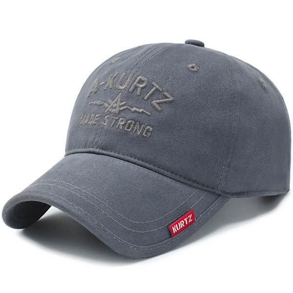 Grå justerbar basebollkeps golfhatt motorcykel trucker keps strapback keps för män kvinnor, utomhus fritidsskydd hatt