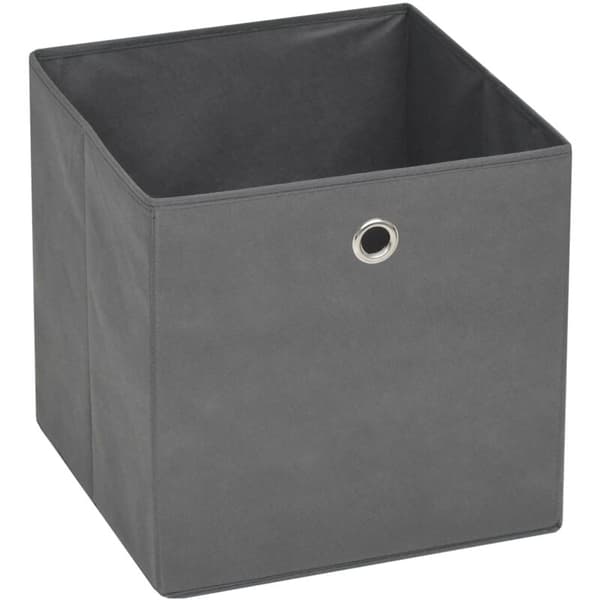 Oppbevaringsbokser 4 stk. Vevd stoff 32x32x32 cm Grå