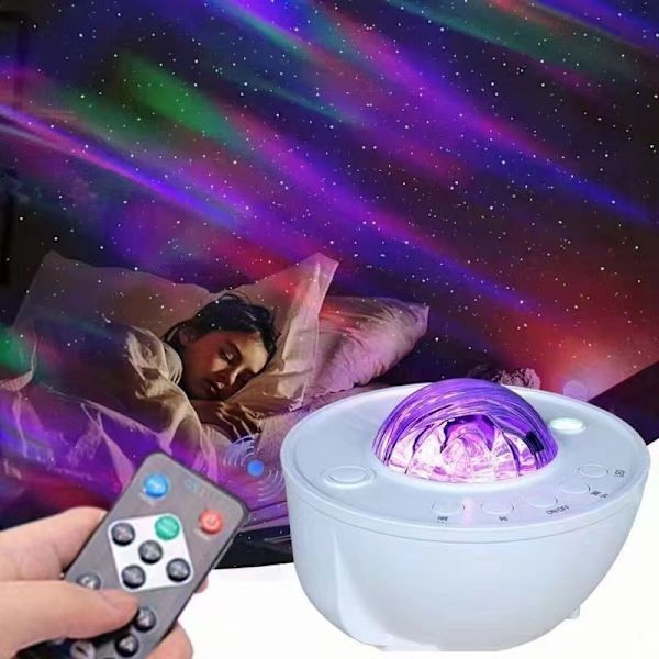 Gypsophila Farverig Atmosfære Lys USB Bluetooth Stemmestyret Lyd Scene Projektor Lys Nordlys Stjernehimmel Projektion