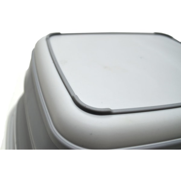 7,7 L (2 gallon) hopfällbart badkar - hopfällbart badkar - bärbart tvättfat - platsbesparande plastbadkar (grå)