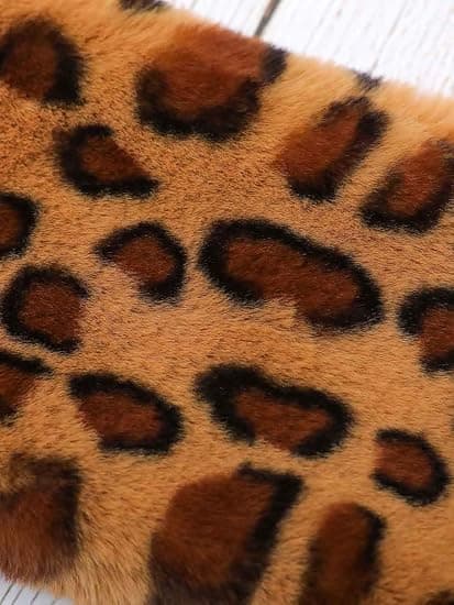 Vinter Kunstpels Krave Leopard Plys Halstørklæde Halsvarmer