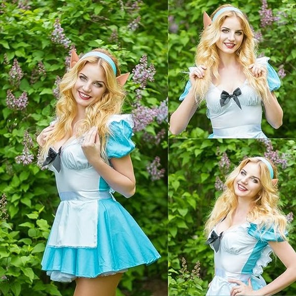 2 par Pixie Fairy Elf-öron - Tillbehör för Halloween, Jul, Vampyr-fest