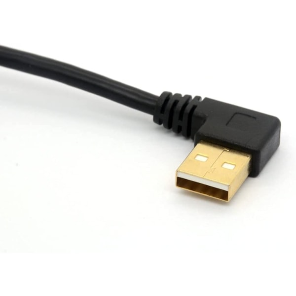 90 grader USB 2.0 til Micro USB B hannkabel 15 cm venstre vinkellading