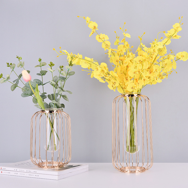 1 stk. Luksus Nordisk Lys Smedejerns Vase (Champagne Guld, Lille)