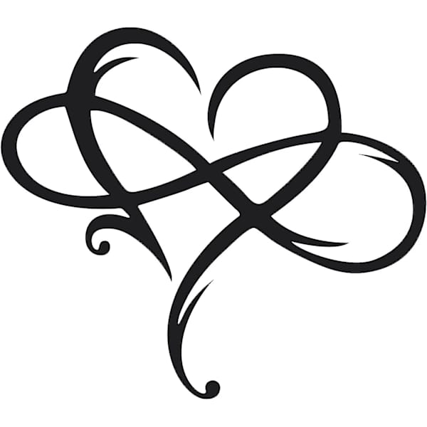 Metal vægkunst vægdekoration, smedejernsdekoration gave, evig kærlighed vægskulptur til hjem soveværelse stue