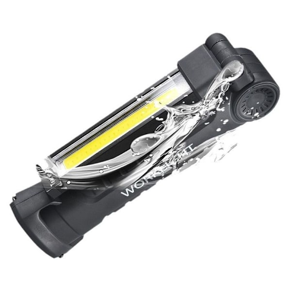Byggepladslampe 5 stk. COB Arbejdslampe Genopladelig Led Arbejdslampe COB Værkstedslampe Lommelygte Arbejdslampe Led Arbejdslampe med Magnetisk Base