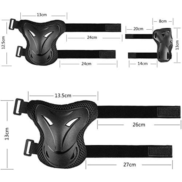 Barn Inline Skate Protection Sets Cykel Skyddande Knäskydd 5-16 År Gamla Barn Skateboard Scooter Protection Set