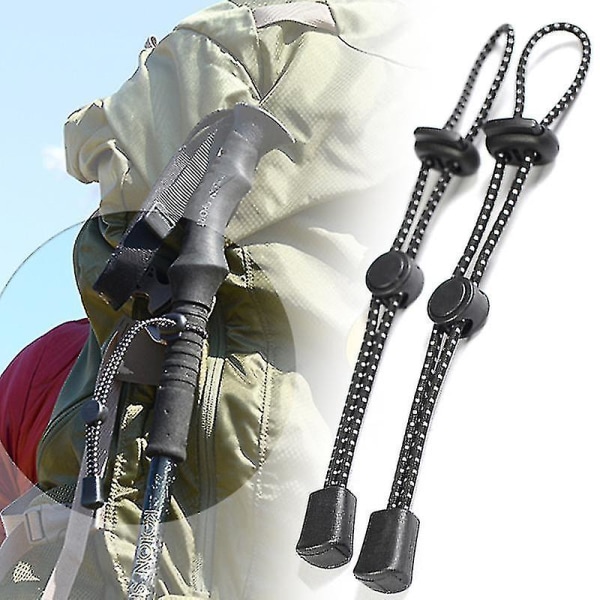 8 stk fjellklatring ryggsekk ekstern karabinkrok spenne feste elastisk snor ryggsekk feste svart
