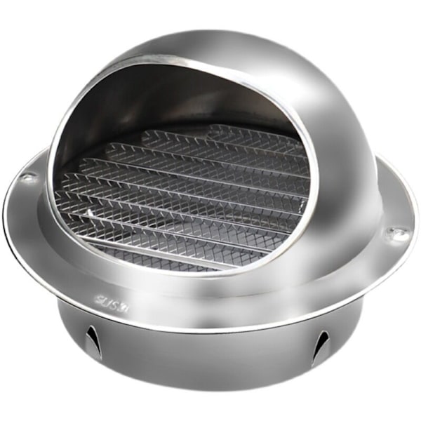 Pyöreä ilmastin ruostumattomasta teräksestä valmistetulla ritilällä Pyöreä ritilä tuuletusaukko seinän poistoilmanvaihto 100mm 100mm