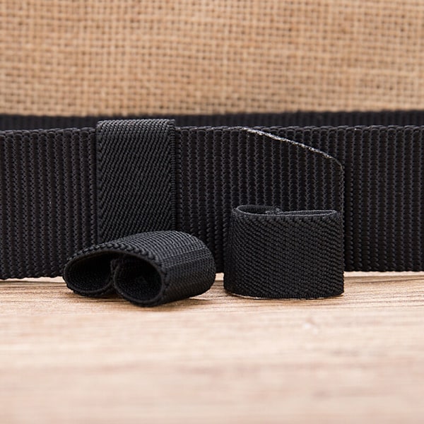 8-pack Elastiska Bältesspännen, Bälthållare, Bälteskarbinhakar för Utomhussporter (Svart)