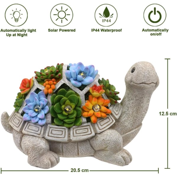 Solar Turtle Statue Hage Utendørs dekorasjoner
