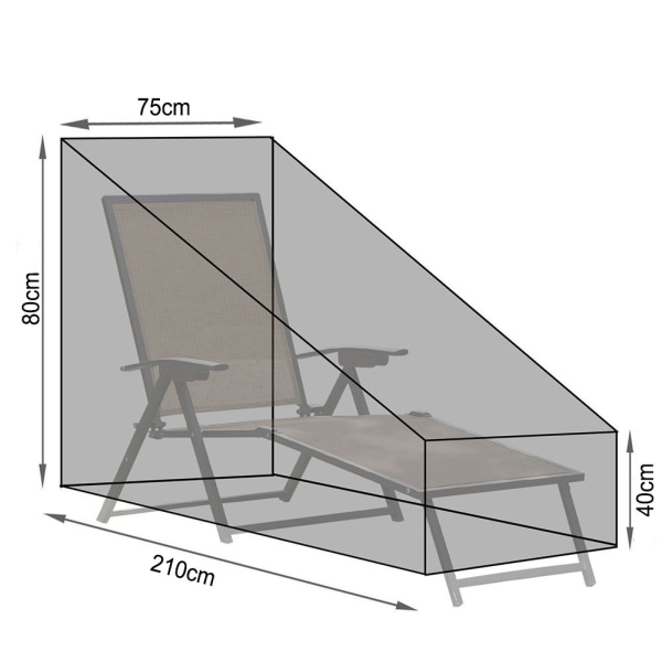 Cover for garden chair 210D - Black