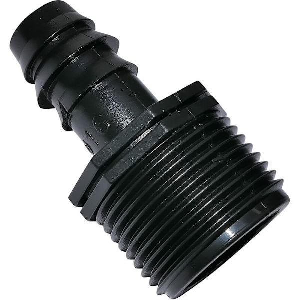Sats med 10 st. slangkopplingar med utvändig gänga Ø16mmx3/4'' droppslang (för Ø16mm slang) - Koppling för bevattnings-/sprinklersystem
