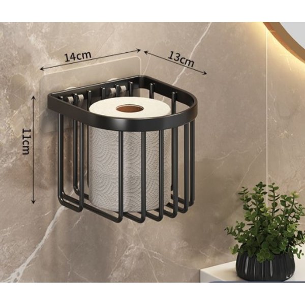 Håndkleholder Papirhåndkleholder Punch-Free Mesh Oppbevaringskurv Vegg