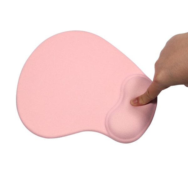 Kontormusematte med gelhåndleddsstøtte - Ergonomisk spillmusematte håndleddsstøtte - Design Gamepad Matte Gummibase for bærbar datamaskin (01Pink)