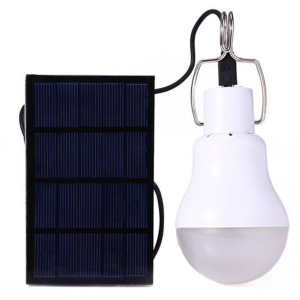 Vitt ljus solcellsladdad nödcampinglampa