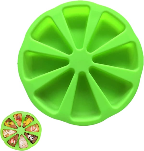 Triangel Pizza Slice Cake Bakformar Silikonform 8 Hålrum Silikon Cakeform Non-stick Cakeform Grön Mo Muffinform