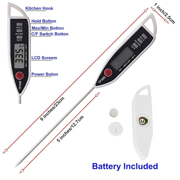 2-pack Kötttermometer, Digital Instant Read Kötttermometer, Köks Termometer För Grillning
