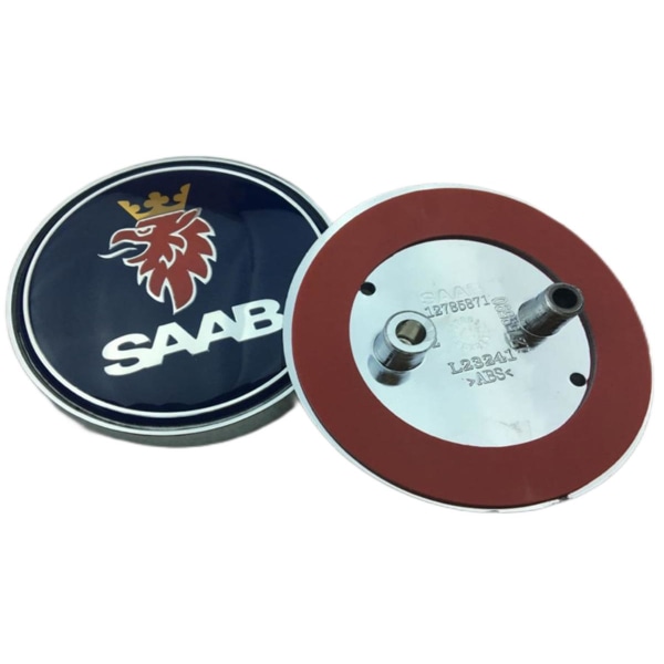 Lämplig för Saab bil bakre märke SAAB Saab 68mm märke 1 st (marinblå)