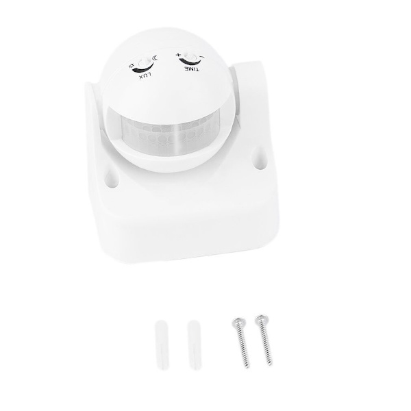 Stor infrarød sensor switch 220V-240V 180 graders vinkel hvid