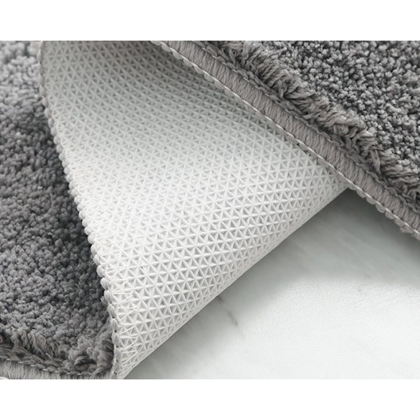 Kylpyhuoneen matto, yksinkertainen, paksu, liukumaton lattiamatto, kakku sametti-harmaa 50 * 80cm