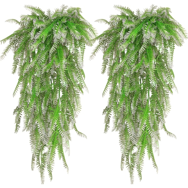 2 kpl , valkoinen vihreä , keinotekoinen saniainen Fake Plants Deco O