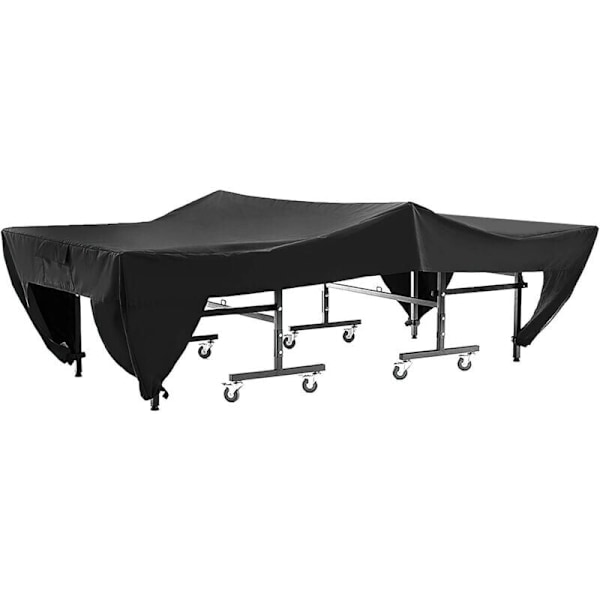 Vandtæt og støvtæt bordtennisovertræk sort 280 x 153 x 73 cm (Sort)