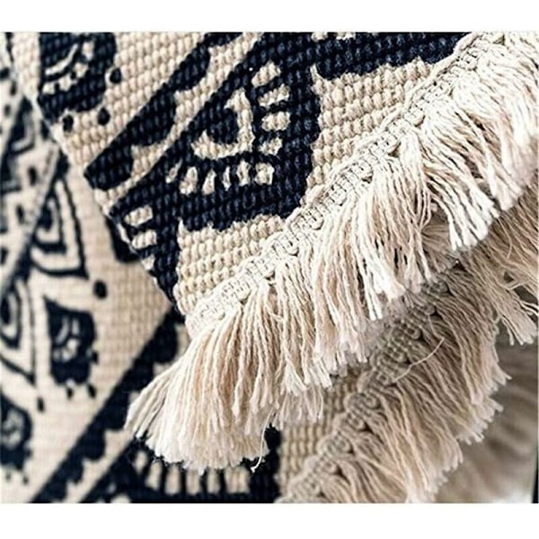 Mandala rundt teppe - Bomull - Bohemisk stil - Diameter: 92 cm