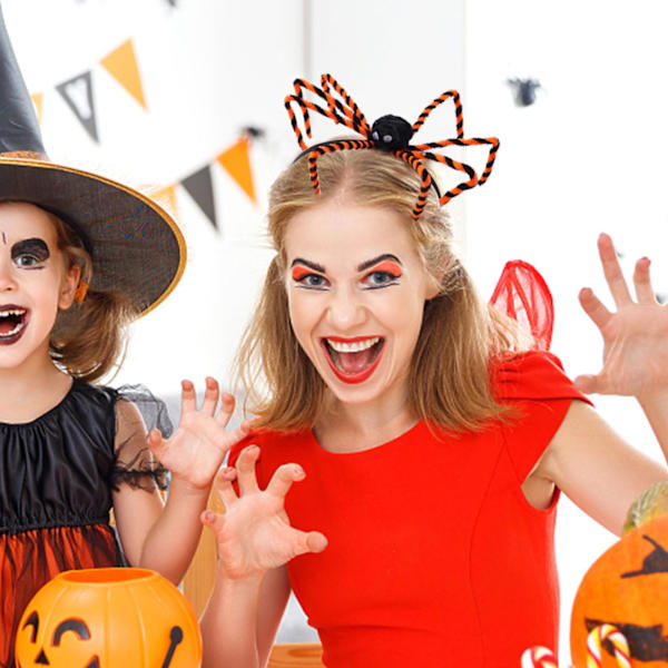 Halloween-panta, taianomainen sarvipanta, kimalteleva pirunsarvipanta, sopii aikuisille ja lapsille Halloween-juhliin