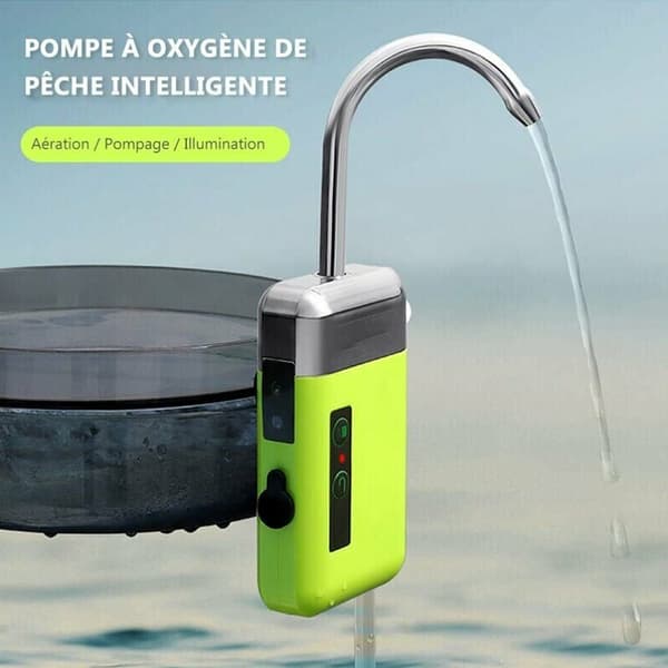 Utomhus bärbar multifunktionell automatisk syrepump fiske luftpump USB-laddning LED-belysning